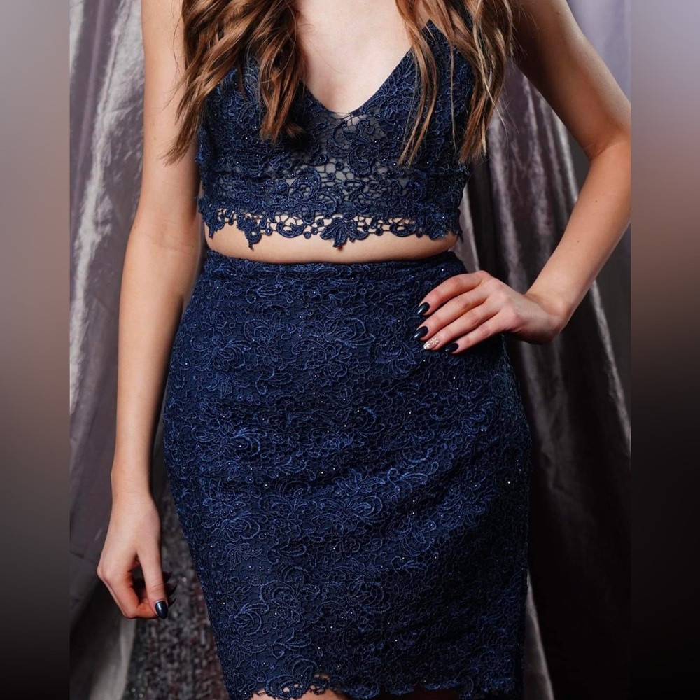 Alyce Paris two piece hoco dress